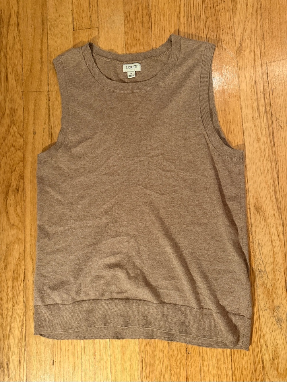 J. Crew Women's Sleeveless Knit Tank Top in Taupe Size Small